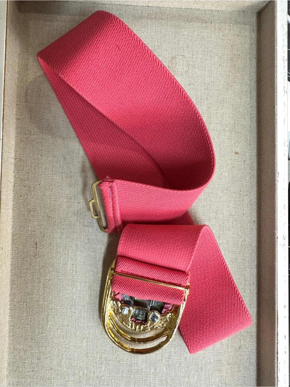 Vintage 80’s Pink Women's Stretch Belt-one size